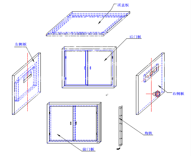 羅茨風機隔音罩安裝示意圖